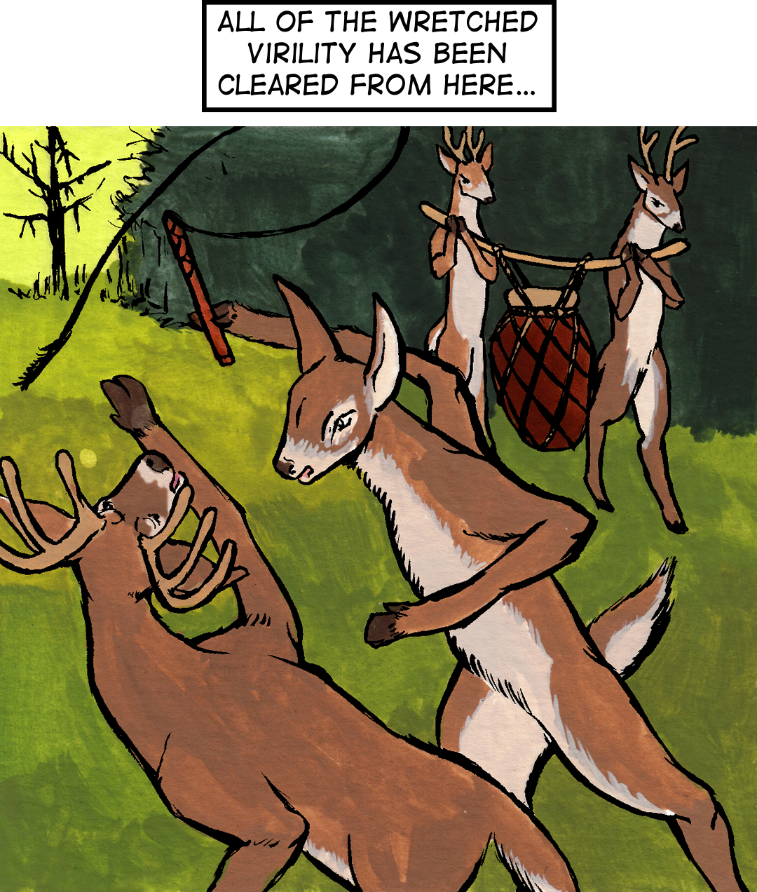 The Deer Queen's Court panel 12