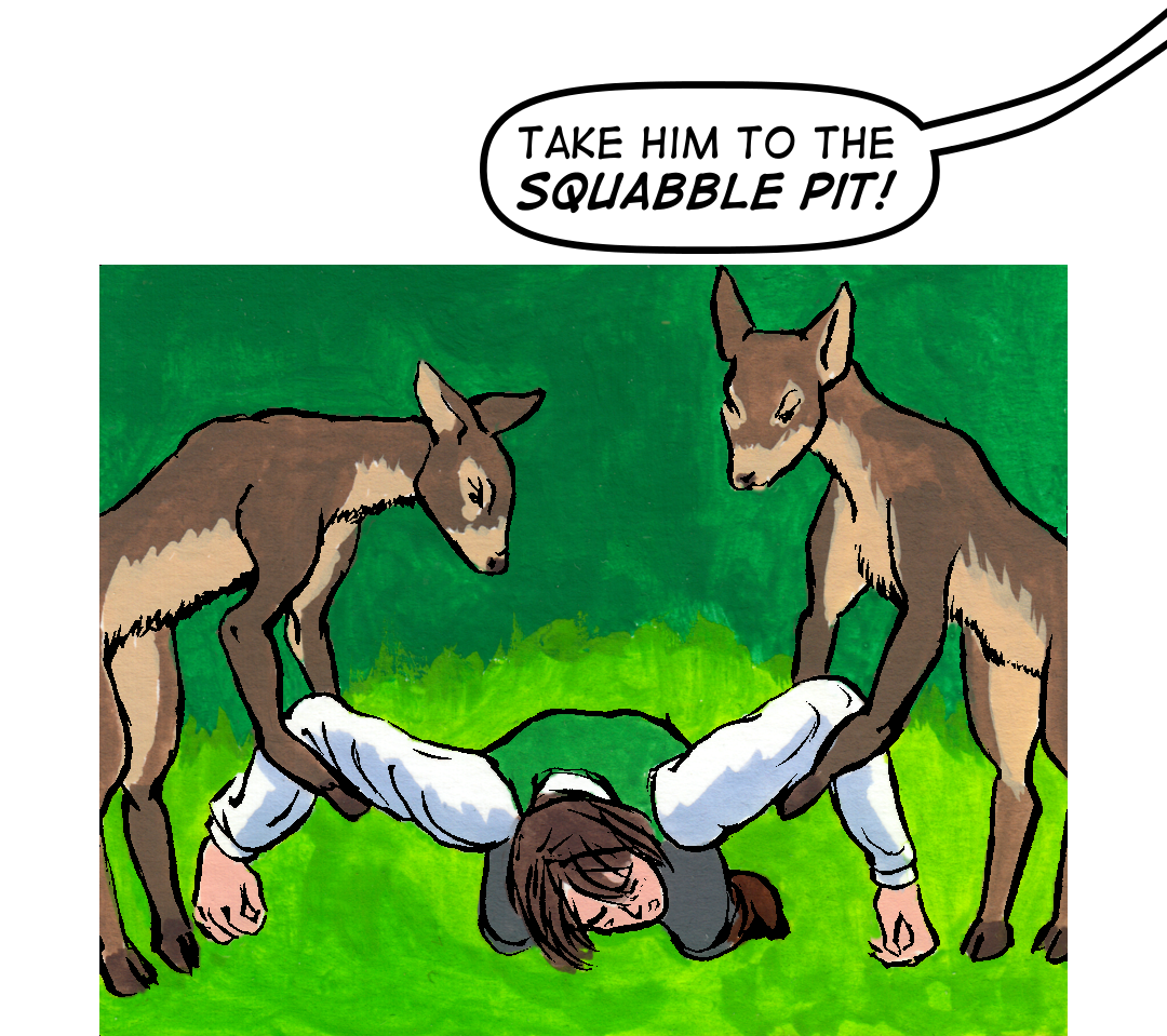 To the Squabble Pit! panel 1