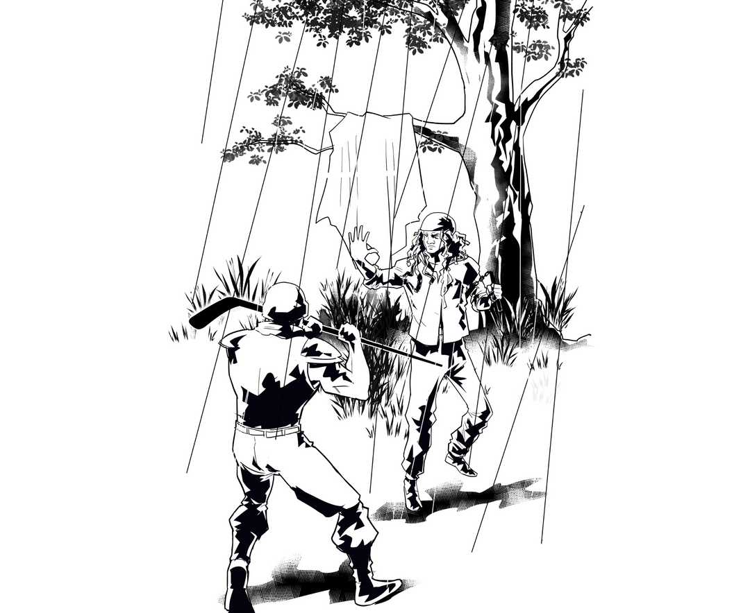 Rematch in the Rain panel 1