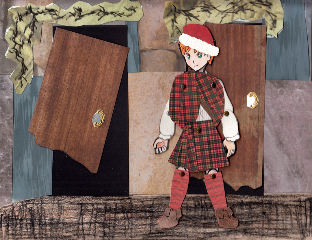 Red Glass Candle 1 panel 3