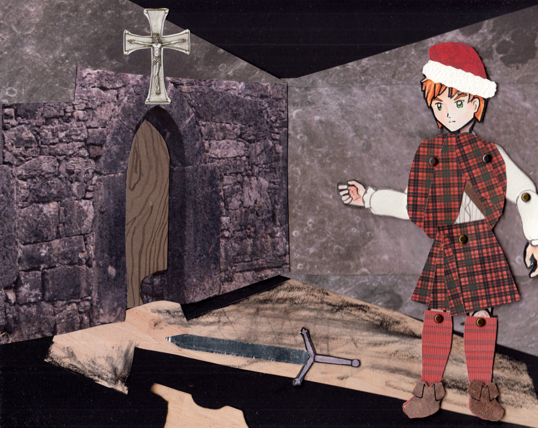 Red Glass Candle 1 panel 4