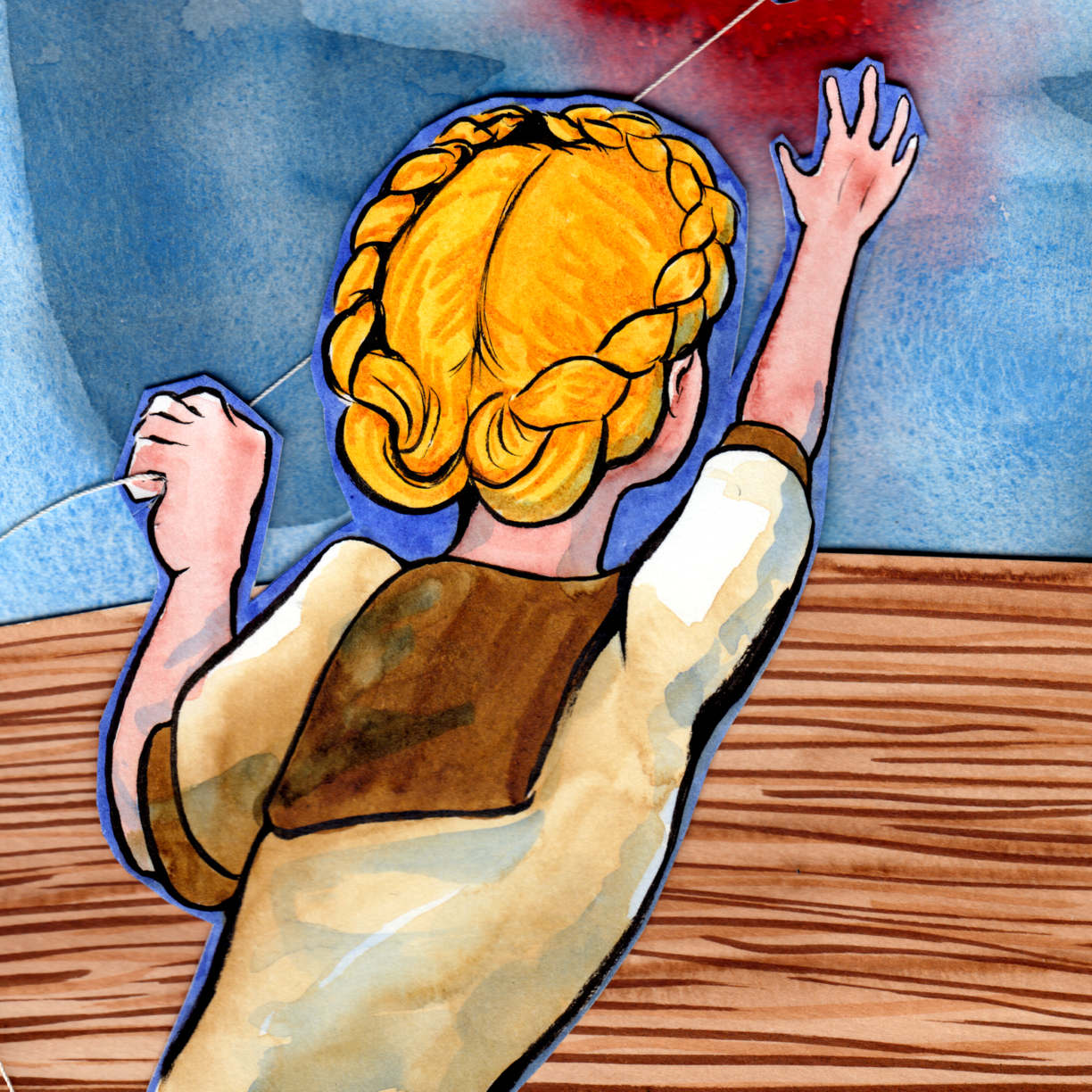 The cover art for the episode Pierre's Sport of the Sea 1 from the comics series Paper Doll Veronika, which is number 163 in the series