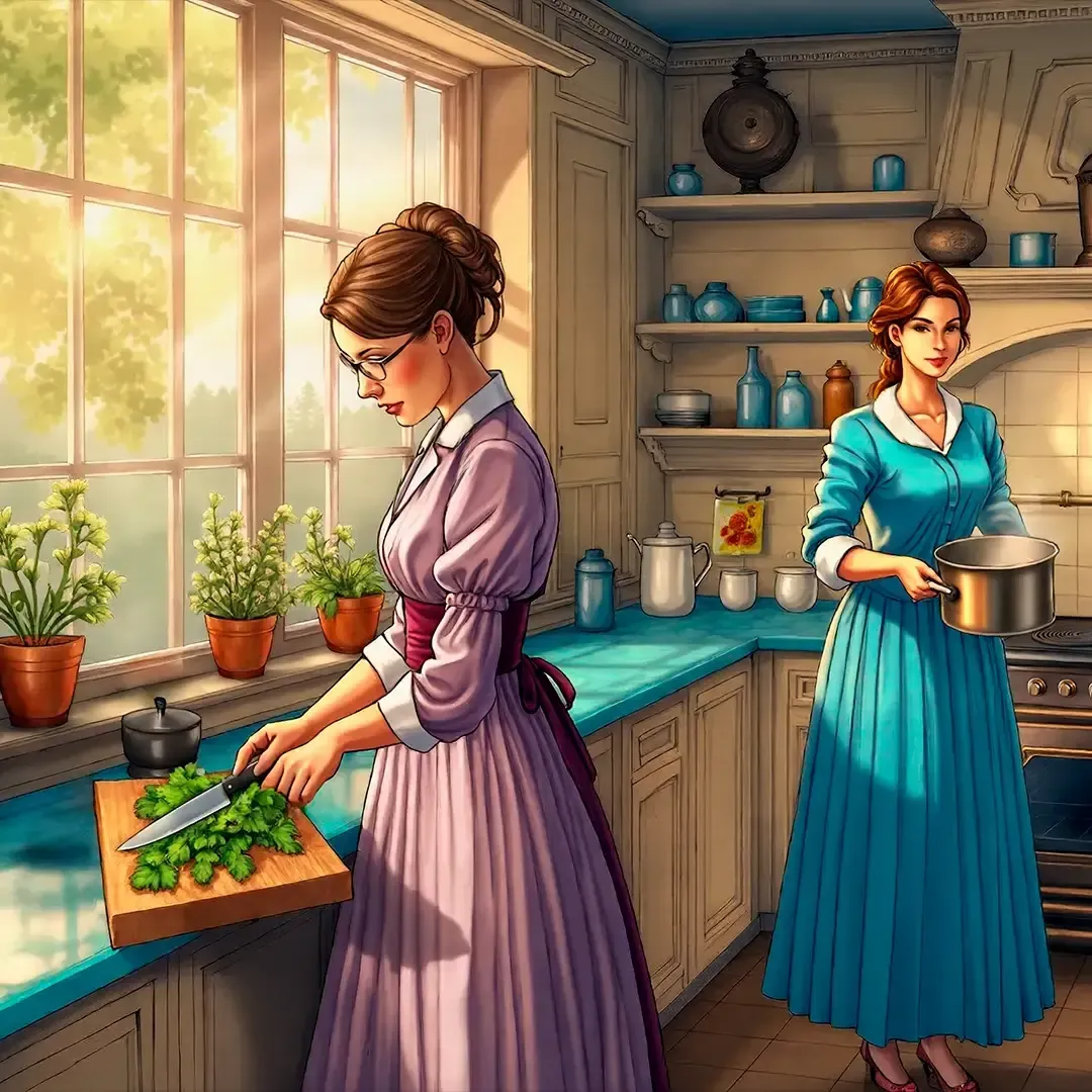 The cover art for the episode Dinner II from the comics series Three of Cups, which is number 26 in the series