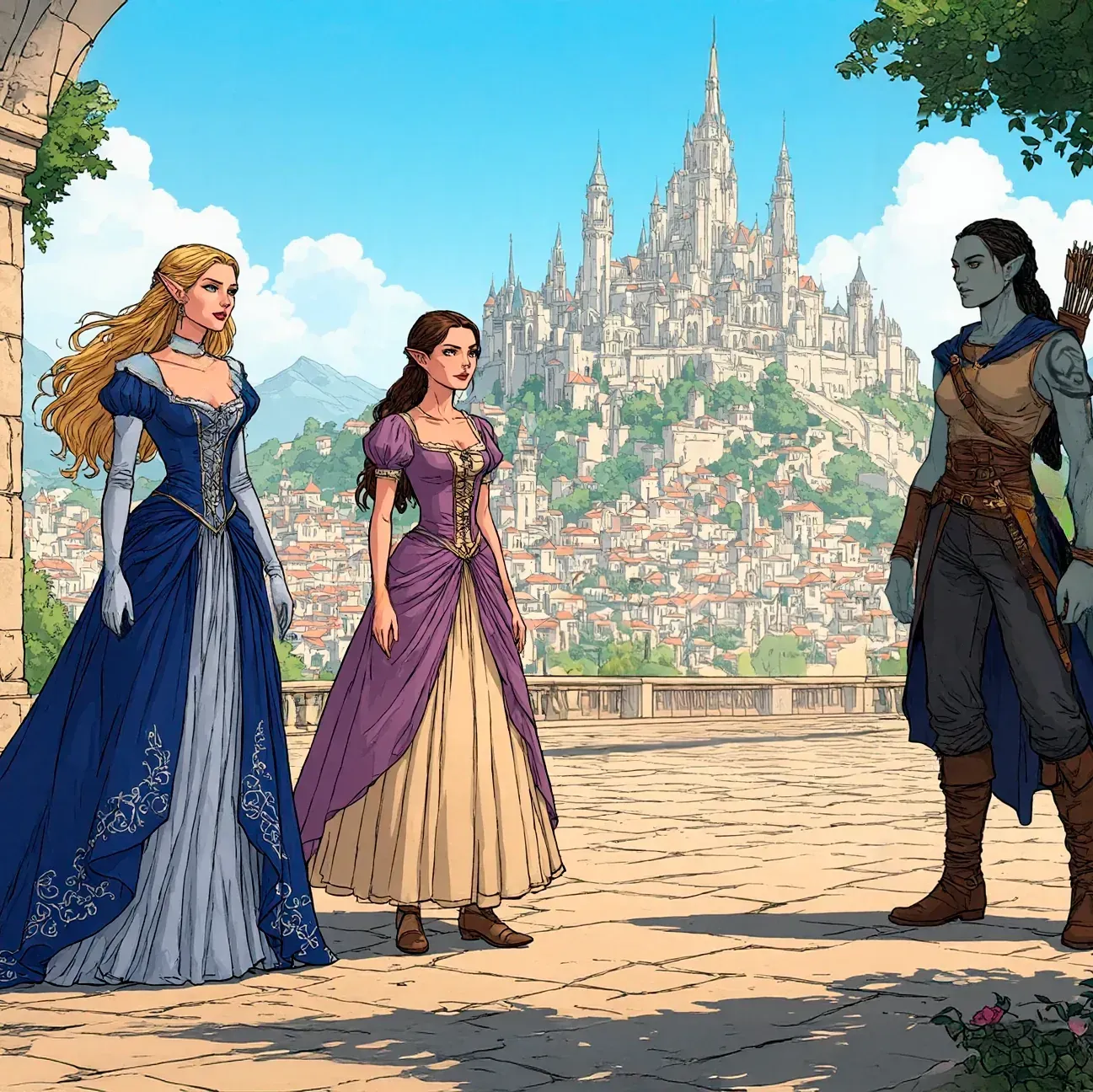 The cover art for the episode Adventurers Assemble from the comics series Three of Cups, which is number 32 in the series