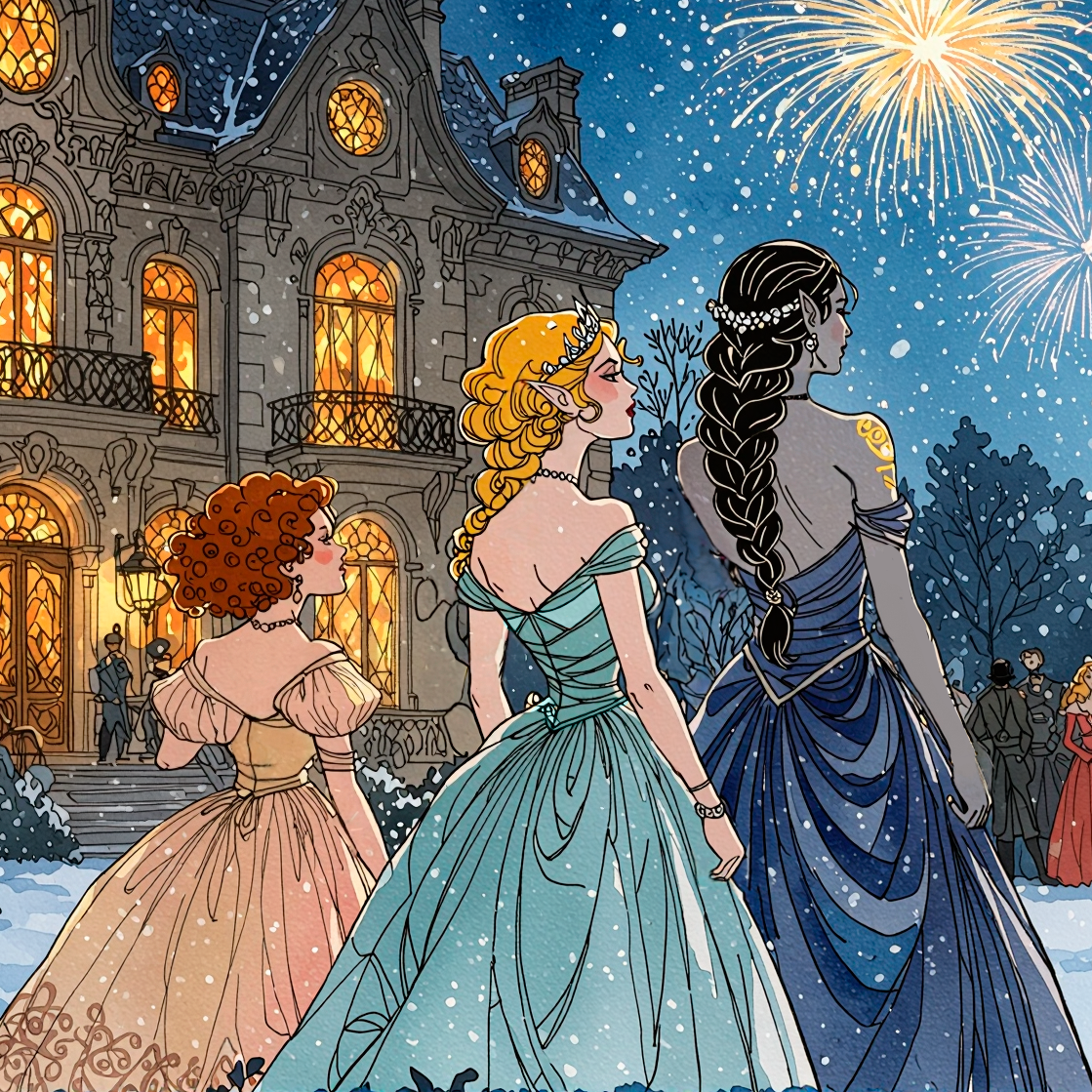 The cover art for the episode Yet Another Party II from the comics series Three of Cups, which is number 42 in the series