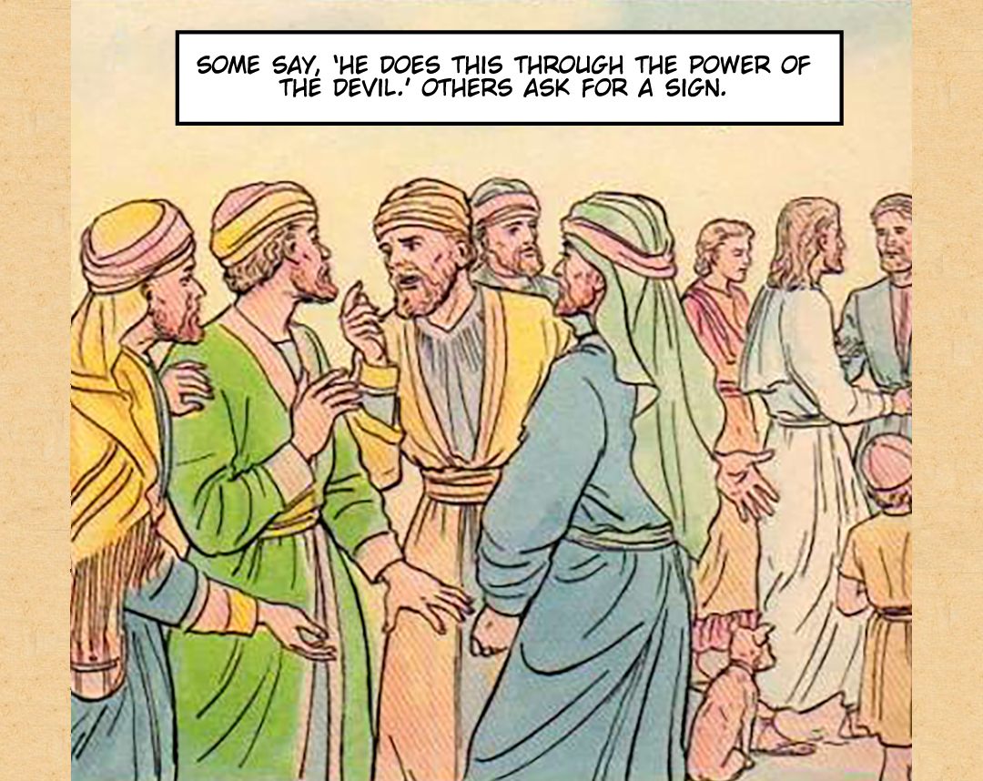 The Pharisees Dispute With Jesus panel 3