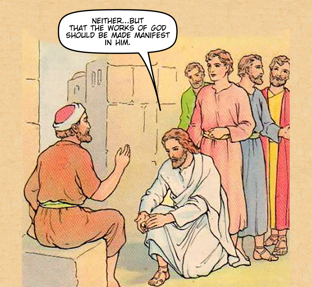 Healing a Man Born Blind 1 panel 3