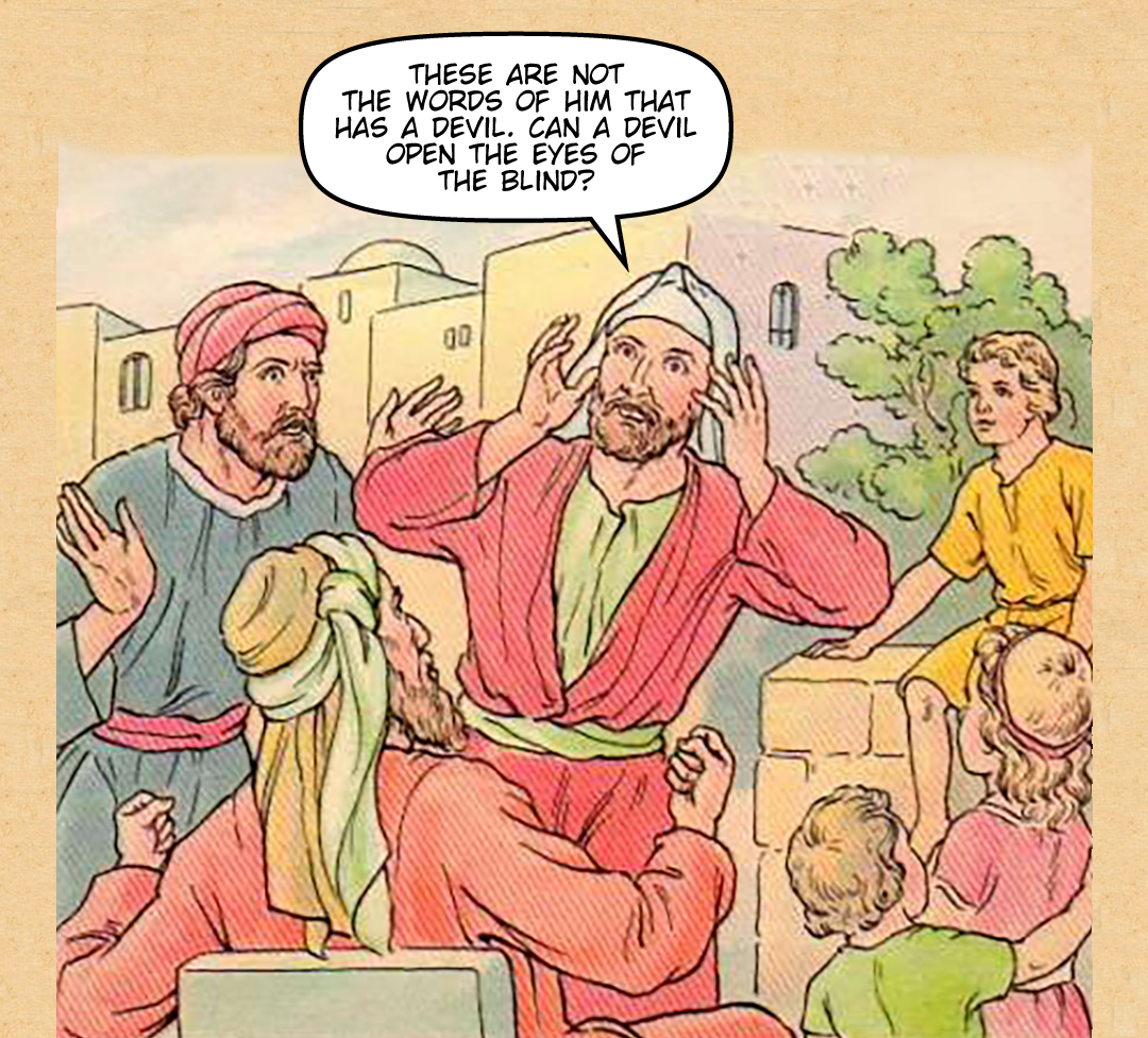 Healing a Man Born Blind 2 panel 9