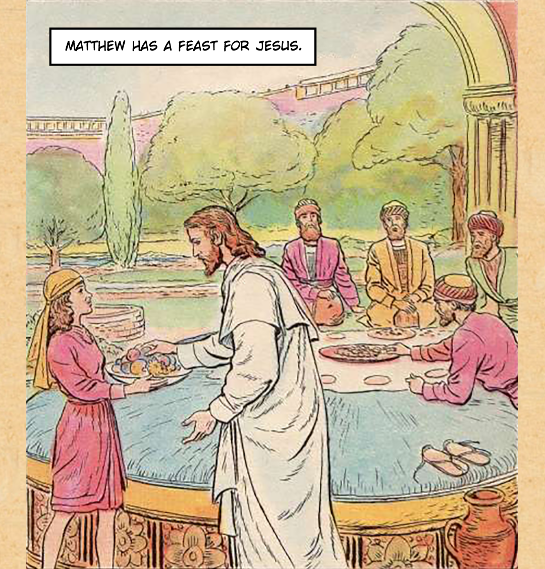 Matthew's Feast panel 1